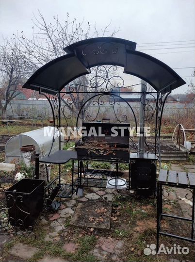 Мангал с крышей