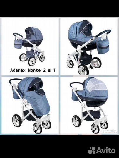 Коляска adamex monte carbon 3 В 1