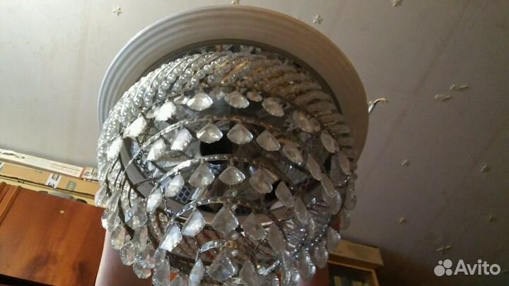 Люстра новая хрусталь