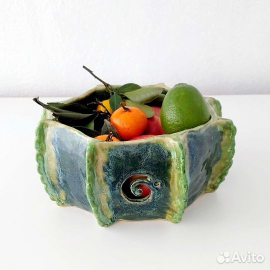 Керамическая Ваза для фруктов / Клубочница