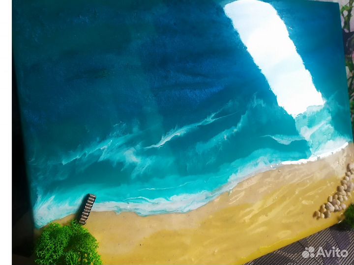 Картина, Мальдивы. Ручная работа