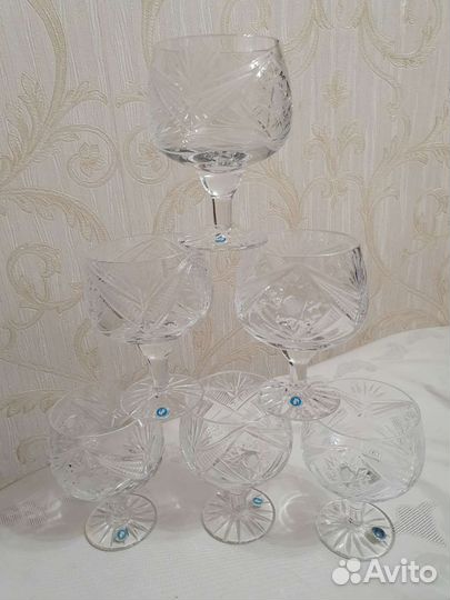 Хрустальные рюмки на ножке СССР