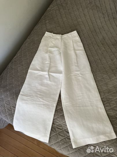 Льняные брюки lime