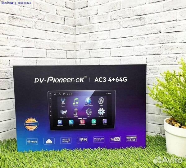 Аndroid мaгнитолa 2DIN 4+64Gb Pioneer.ok AC3