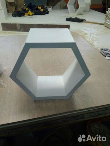 Полка Сота белая, серая, черная