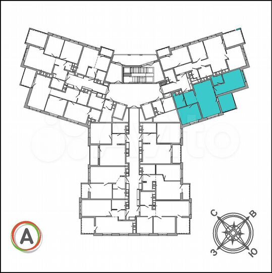 2-к. квартира, 64,7 м², 2/17 эт.