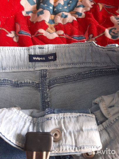 Стильные джинсы для девочки рост 122 см