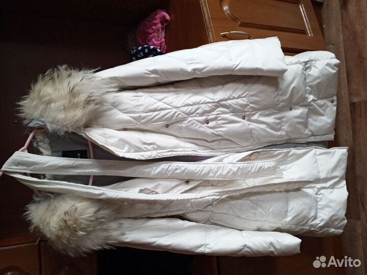 Пуховик женский длинный 48