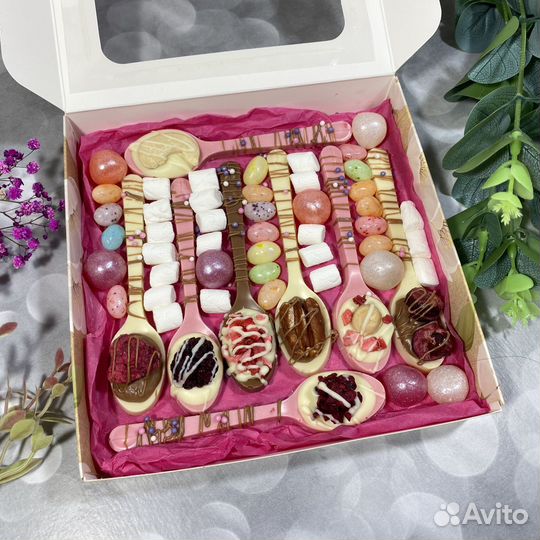 Подарочный набор ложек из бельгийского шоколада