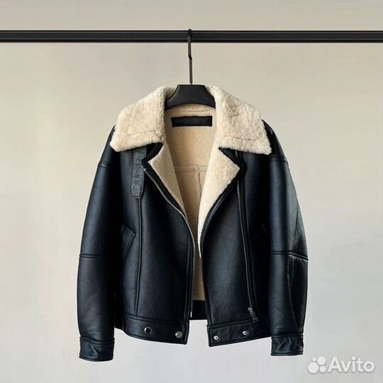 Дубленка натуральная женская авиатор