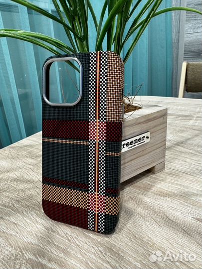 Чехол на iPhone 13 pro magsafe карбон