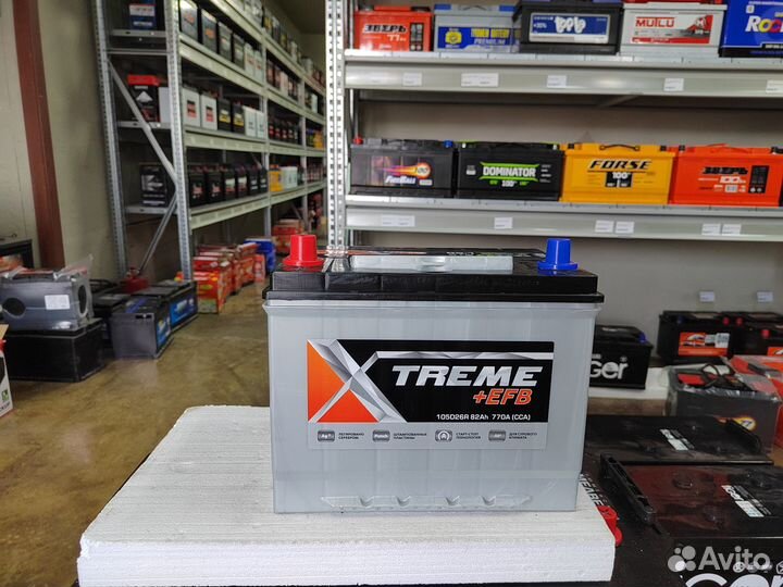 Аккумулятор Xtreme EFB 82 Ач прям 770 А