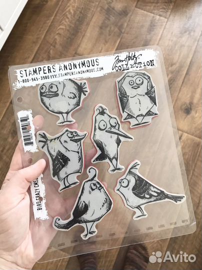 Штампы для скрапбукинга Tim Holtz птички