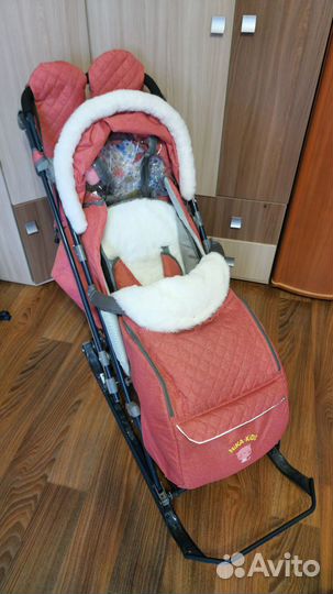 Детские санки с колесами Ника 7-7