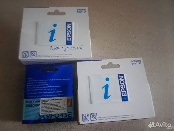 Картриджи hp 177 и epson s020089 оригинальные