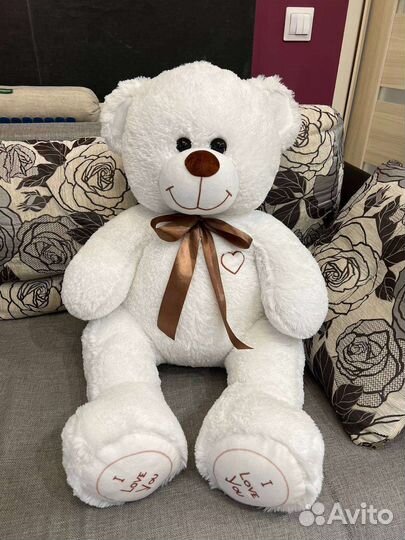 Плюшевый медведь мягкий большой