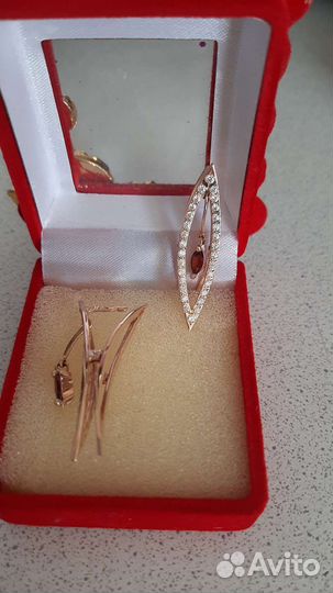 Серьги золото