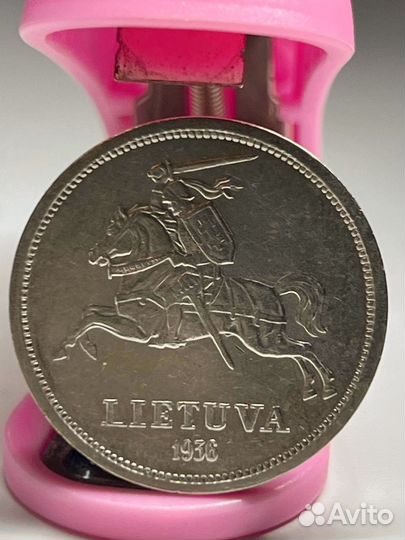 5 лит серебро Литва состояние