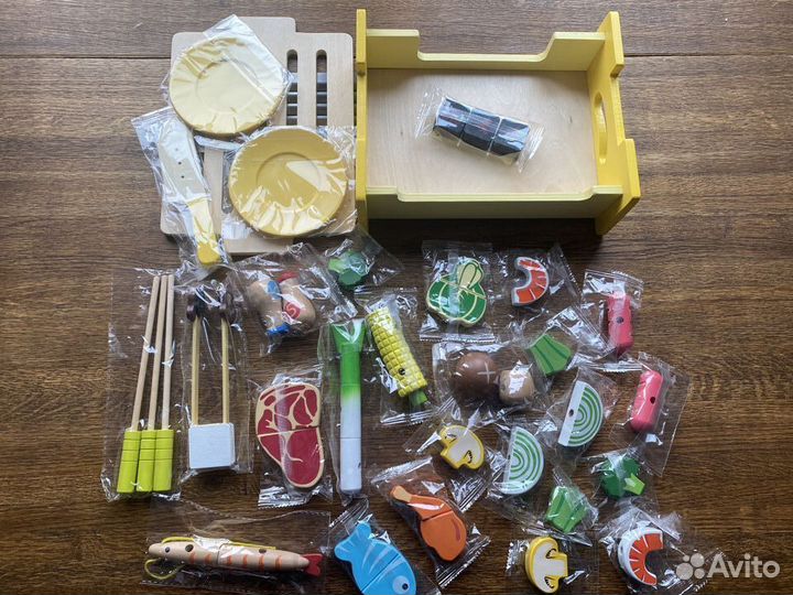 Детский игровой набор из дерева «Гриль»