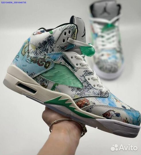 Кроссовки Nike Air Jordan 5 Retro White (Арт.57905