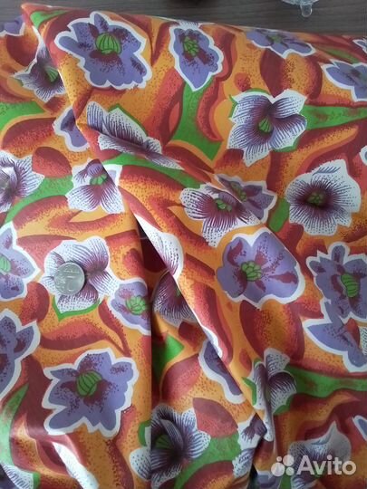 Отрез ткани СССР. Сатин цветной. 3 м