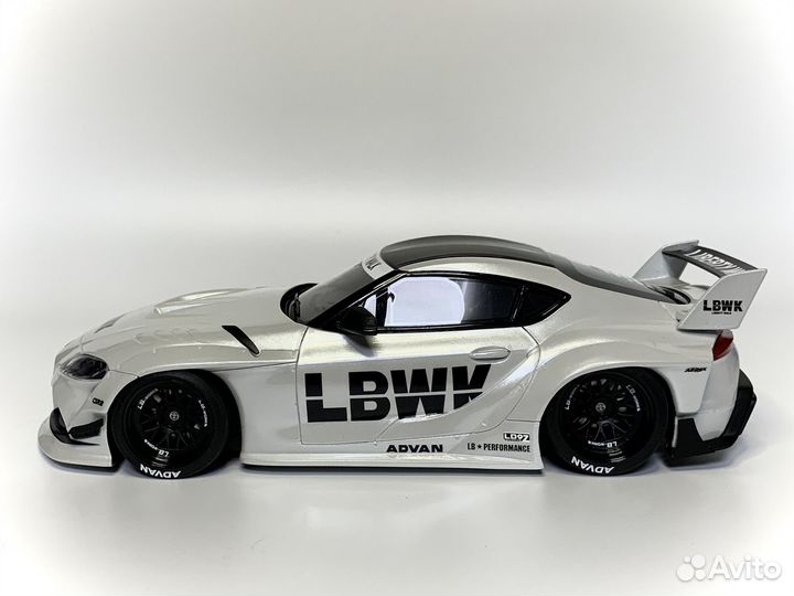 Toyota GR Supra A90 lbwk Top Speed 1:18 Silver