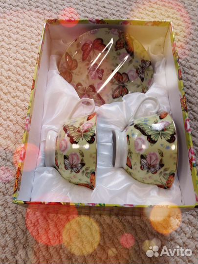 Подарочный набор 4 предмета фарфор, 200мл