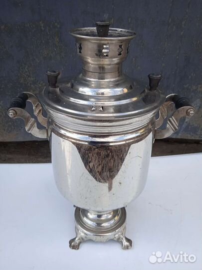Самовар на дровах, углях старинный