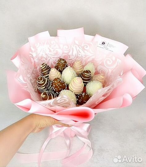 Клубничный букет, клубника в шоколаде