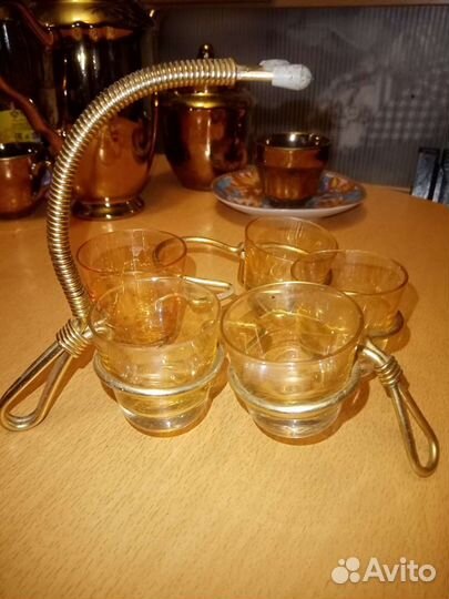 Ликерный набор гдр цветное стекло