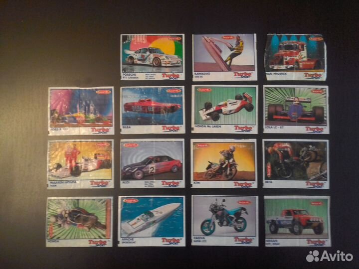 Вкладыши от жвачки turbo