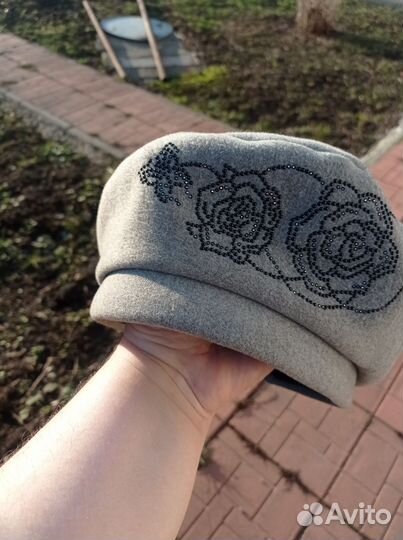 Берет драп 50%шерсть р.56-60