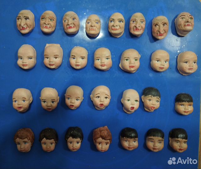 Лица для ватных игрушек