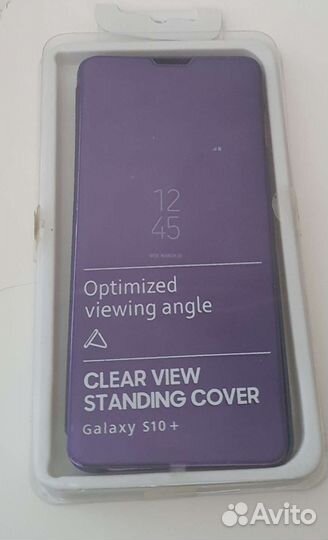 Чехол на Samsung S10+ clear view cover оригинал