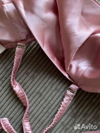 Топ атласный petra yu розовый