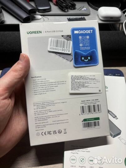 USB-хаб, разветвитель Ugreen (USB 3.0, type-c)