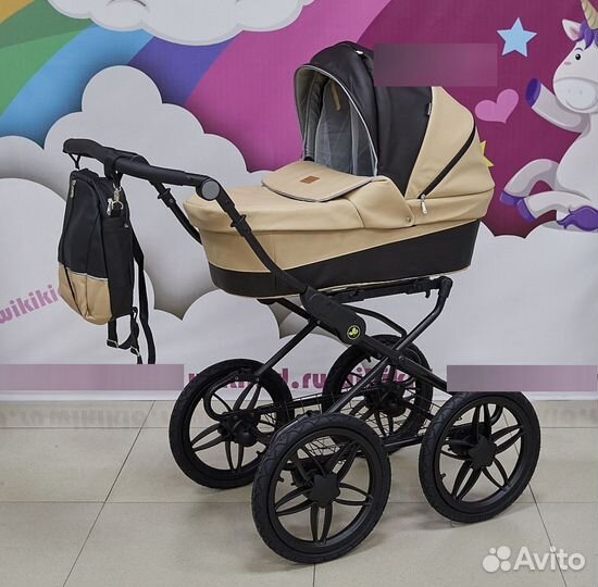 Коляска модульная 2 в 1 Cobabe экокожа