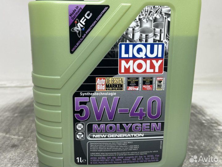 Liqui moly 5W40 molygen SN A3 B4 1л NEW generation