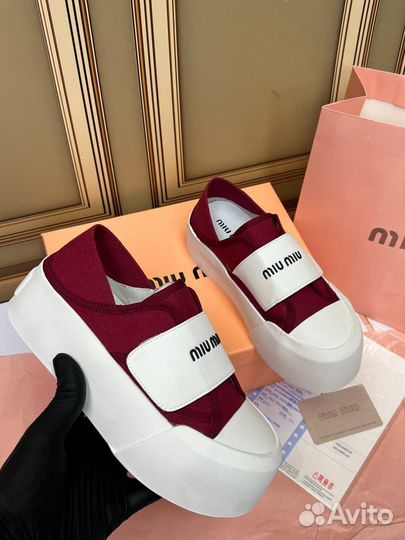 Кроссовки/ Кеды На Платформе Miu Miu Размеры 36-40