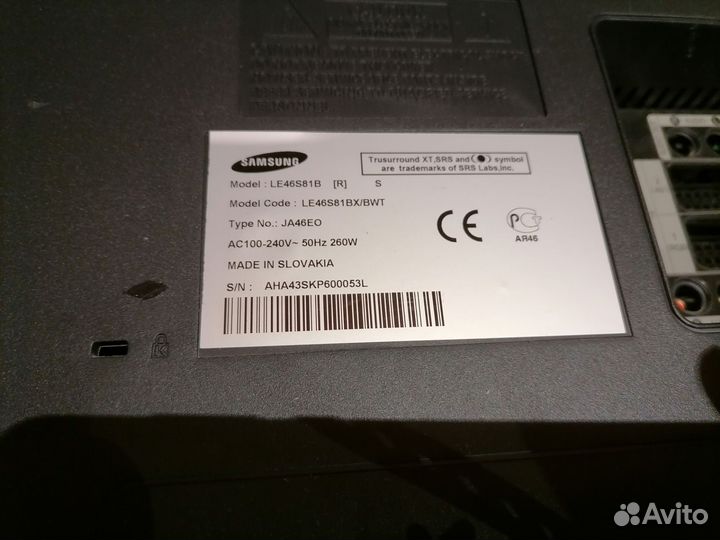 Телевизор ЖК samsung LE46S81B