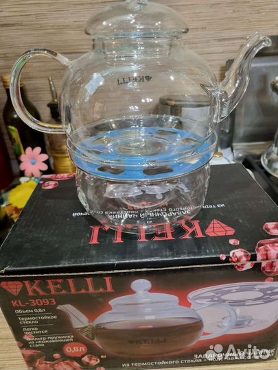 Чайник стеклянный с подогревом