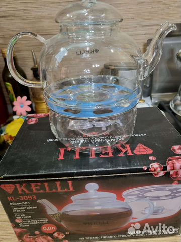 Чайник стеклянный с подогревом