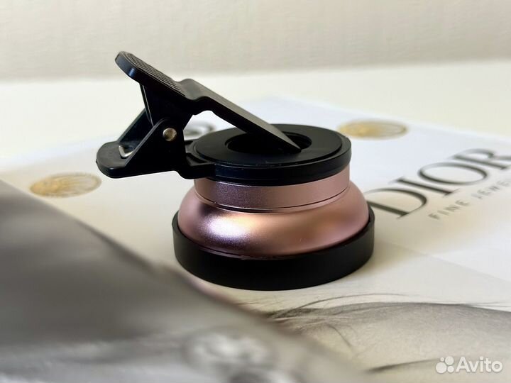 Макролинза для телефона розовая