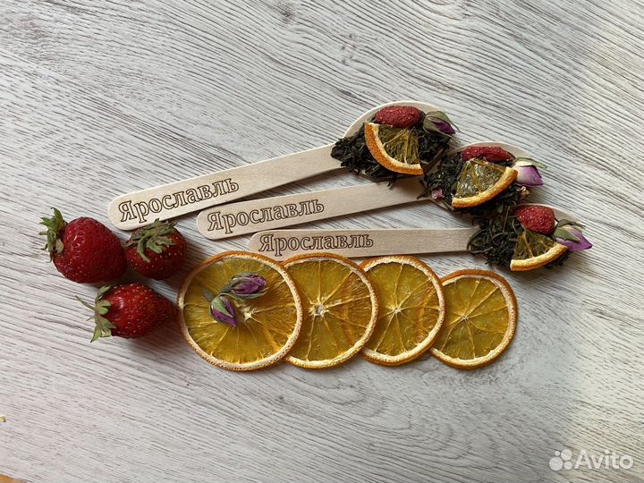 Чайная ложечка с Ароматным чаем, Чай с логотипом