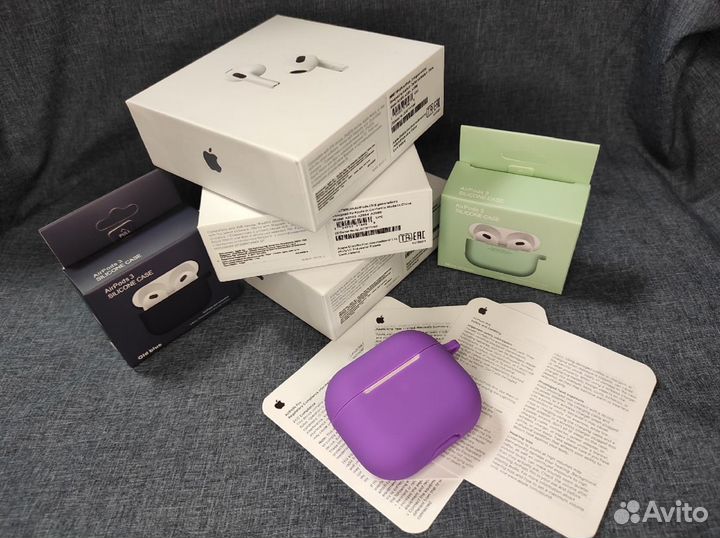 Airpods 3 (385 + отзывов) + чехол на выбор
