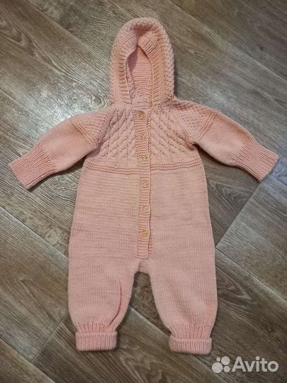Комбинезон вязаный 6-9 мес