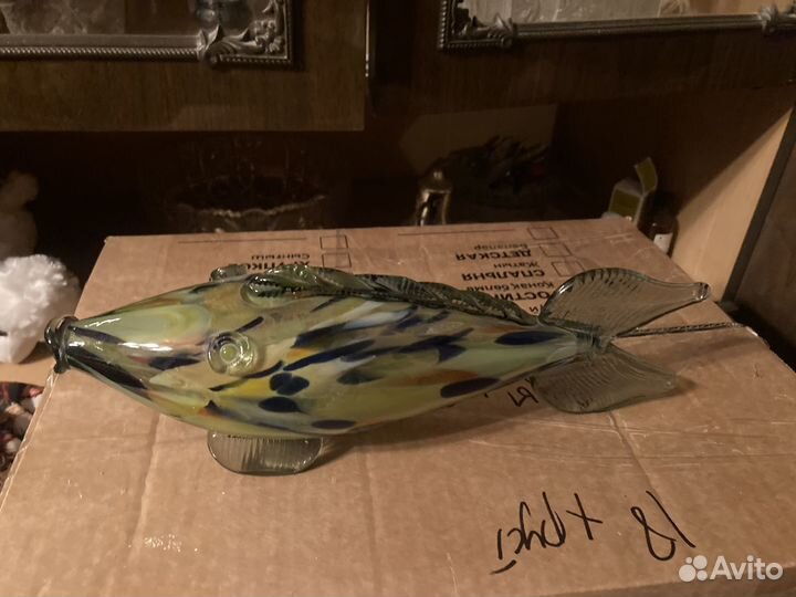 Рыбка цветное стекло СССР