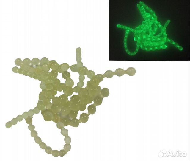 Икра №14 фосфорная 3мм, 4мм, аром креветка, 100 шт