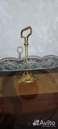 Ваза для фруктов хрусталь