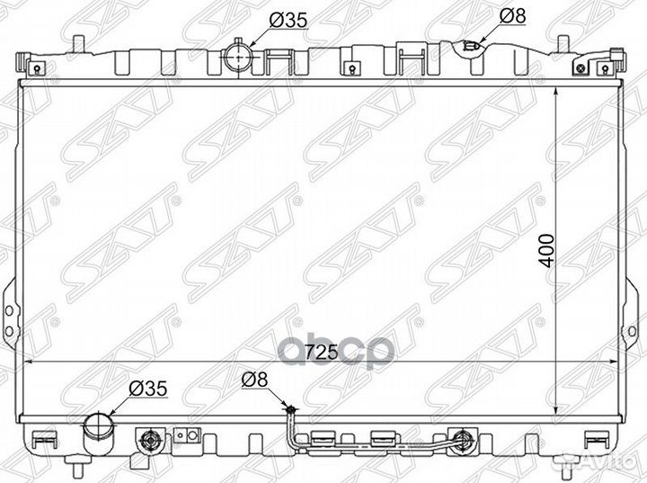 Радиатор Hyundai Trajet 99-08 HY0015 Sat